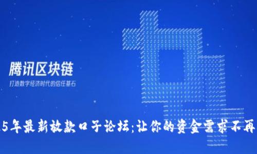 2025年最新放款口子论坛:让你的资金需求不再难题