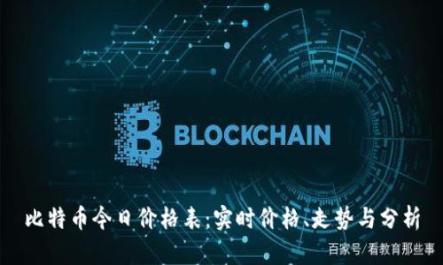 比特币今日价格表：实时价格、走势与分析